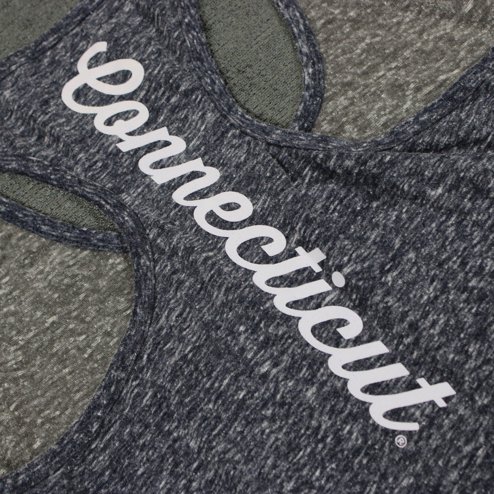 Pressbox UConn Huskies Tank Top Women's Large Gray Space Racerback Connecticut - Picture 5 of 10